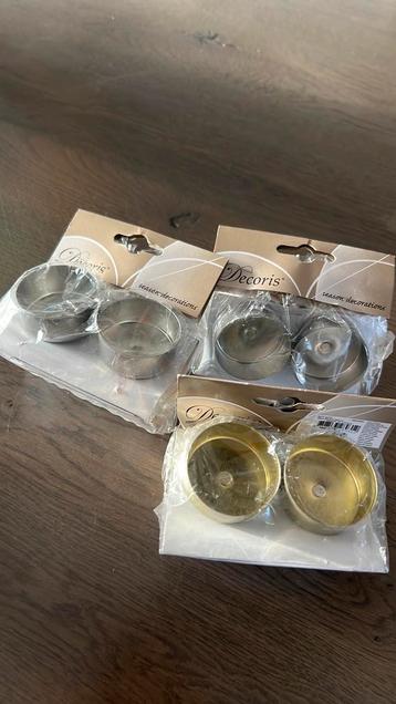 12x Kerst kaarshouders kerstkrans beschikbaar voor biedingen