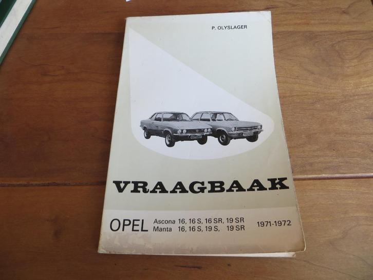 Vraagbaak Opel Ascona A, Opel Manta A, alle types af 1971, Auto diversen, Handleidingen en Instructieboekjes, Ophalen of Verzenden