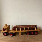 Fagus Houten Speelgoed Auto, Vrachtwagen, Oplegger 60,5 cm, Ophalen of Verzenden, Zo goed als nieuw, Duw- of Trekspeelgoed