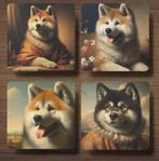 Akita Rembrandt stijl onderzetters met houder, Ophalen of Verzenden, Nieuw, Glas of Kopje