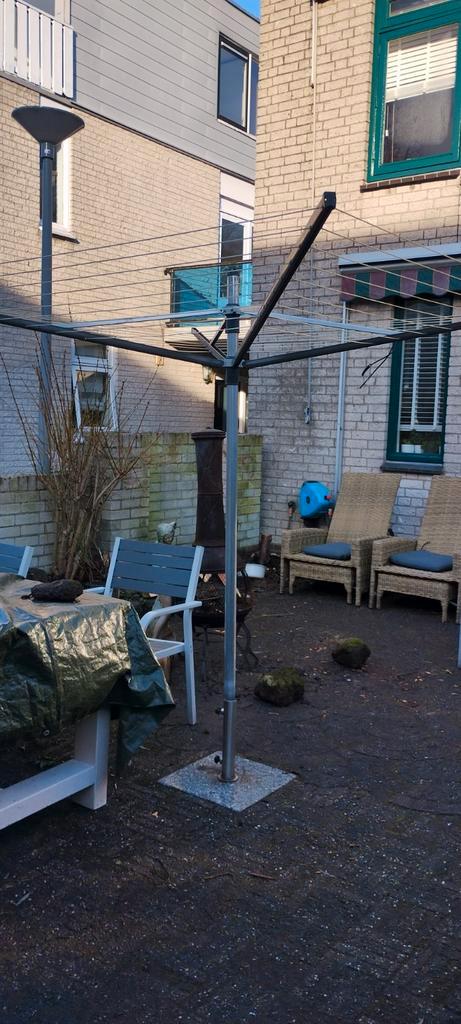 Brabantia 50 L droogmolen + tegelvoet en knijpers, Tuin en Terras, Droogmolens en Wasrekken, Zo goed als nieuw, Droogmolen, Ophalen