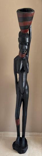 Imposant Zwart Houten Beeld - 1.8m, Ophalen