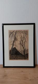 Toon de jong  O.L.Vrouwentoren Amersfoort., Antiek en Kunst, Kunst | Etsen en Gravures, Ophalen