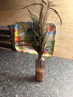 Potje pauwenveren, Huis en Inrichting, Woonaccessoires | Droogbloemen, Ophalen of Verzenden, Gebruikt