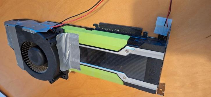 NVIDIA Tesla GPU (met custom koeling) ai/rendering, Computers en Software, Videokaarten, Zo goed als nieuw, PCI-Express 3.0, GDDR5