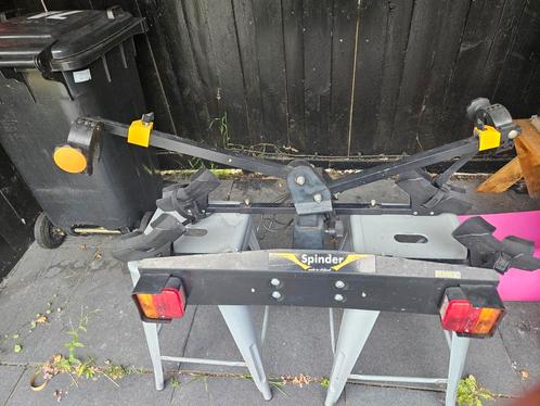Spinder Hawk Fietsendrager - 2 Fietsen + Verloopstekker, Auto diversen, Fietsendragers, Gebruikt, Trekhaakdrager, 2 fietsen, Ophalen