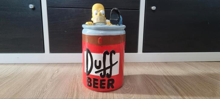 Simpson Duff Beer Spaarpot 1998 collectorsitem, Verzamelen, Spaarpotten, Zo goed als nieuw, Dier, Steen, Aardewerk of Keramiek