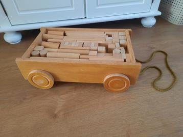 Vintage Houten Blokkenkist met Vormen beschikbaar voor biedingen