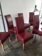 Eetkamerstoelen - 6 stuks beschikbaar., Huis en Inrichting, Stoelen, Ophalen, Gebruikt, Leer, Vijf, Zes of meer stoelen
