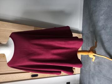 Cape poncho Bordeaux zachte fleece 46 48 50 52 54 56 58 60 6 beschikbaar voor biedingen