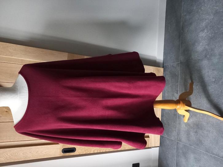 Cape poncho Bordeaux zachte fleece 46 48 50 52 54 56 58 60 6, Kleding | Dames, Grote Maten, Nieuw, Jas of Mantel, Rood, Ophalen of Verzenden
