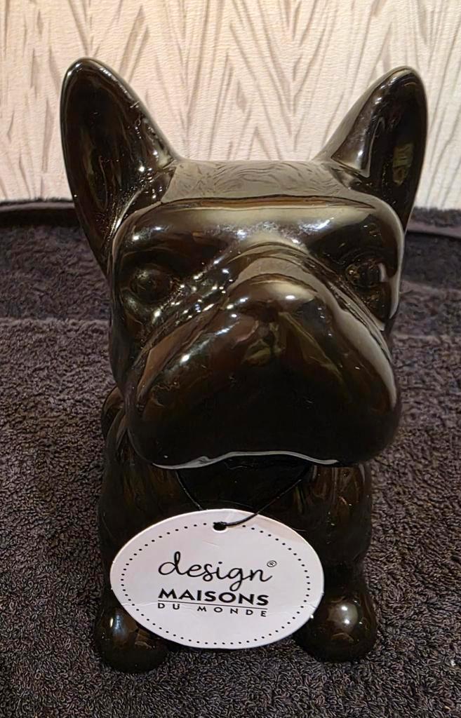 Zwarte Franse Bulldog Beeld - Design Maisons du Monde, Verzamelen, Beelden en Beeldjes, Zo goed als nieuw, Dier, Ophalen of Verzenden
