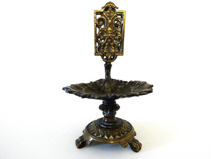 Satan luciferdooshouder met asbak, Antiek en Kunst, Antiek | Koper en Brons, Brons, Ophalen of Verzenden