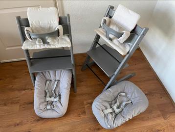 🧡1of2 Stokke Tripp Trapp Storm Grey Newborn Babyset 🩵 beschikbaar voor biedingen