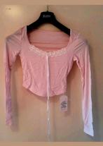 Nieuwe roze crop top maat S., Nieuw, Ophalen of Verzenden, Lange mouw, Roze