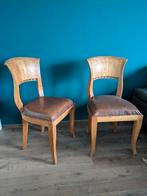 Vintage stoelen set, Ophalen, Gebruikt, Bruin, Twee