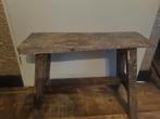 Te koop oud hout krukje/bankje, Huis en Inrichting, Krukjes, Ophalen, Hout