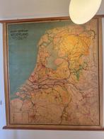 Nieuwe wandkaart van Nederland 6de druk, 1954, Antiek en Kunst, Antiek | Schoolplaten, Ophalen, Aardrijkskunde