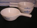 vintage pyrosil ware steelpannetjes, glaskeramiek pyroflam, Huis en Inrichting, Ophalen of Verzenden, Zo goed als nieuw, Glas