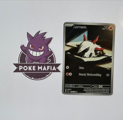 Larvesta 196/191 Surging sparks, Hobby en Vrije tijd, Verzamelkaartspellen | Pokémon, Nieuw, Losse kaart, Ophalen of Verzenden