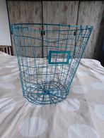 Blauwe mand, Huis en Inrichting, Woonaccessoires | Schalen en Manden, Ophalen, Gebruikt, Rond, Mand