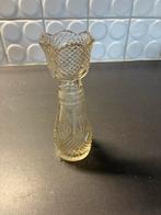 Antiek Glazen Vaasje met Diamantpatroon, Ophalen of Verzenden