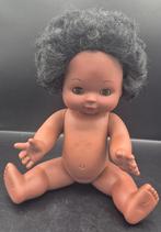 Vintage Babypop - 30 cm - Donkere huidskleur - Made in China, Verzamelen, Poppen, Ophalen of Verzenden, Gebruikt, Babypop