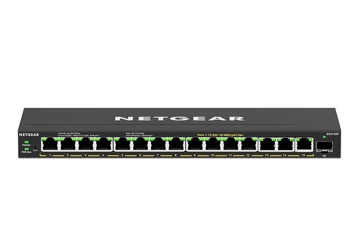 Netgear GS316EP 16-Poorts Gigabit PoE+ Switch, Computers en Software, Netwerk switches, Nieuw, Ophalen of Verzenden