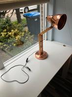 Lamp verstelbaar koperkleur, Huis en Inrichting, Lampen | Tafellampen, Ophalen, Gebruikt, Metaal, Minder dan 50 cm