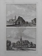 158- 159 Dorp Hoornaar + Hoog Blokland Gravure 1792 Bulthuis, Antiek en Kunst, Ophalen of Verzenden