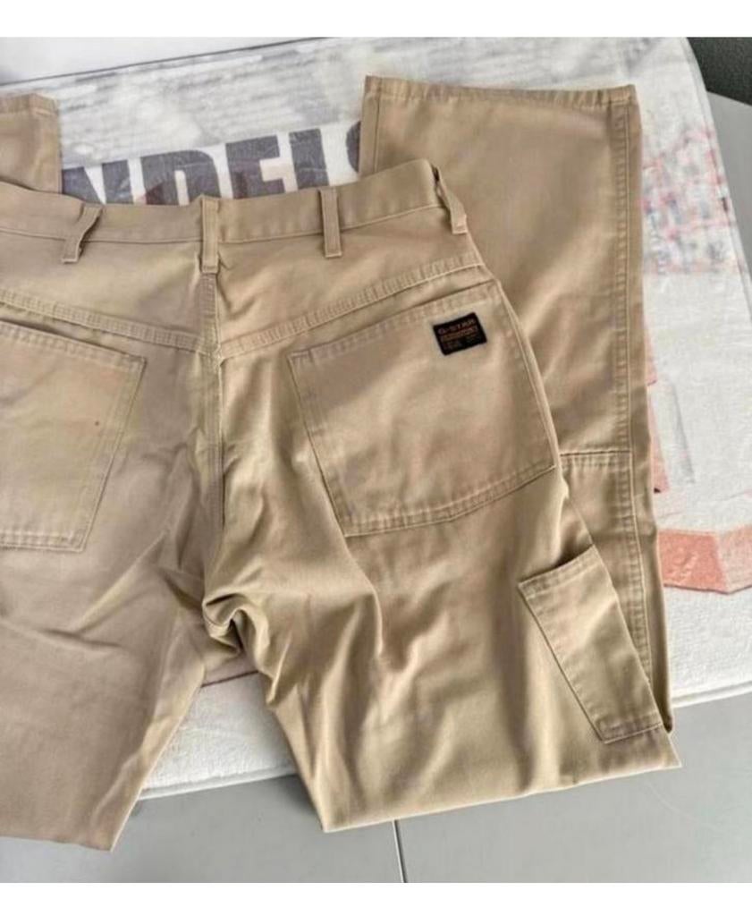 G-Star Shortcut Worker Beige lange broek jeans W32 L34 32-34, Kleding | Heren, Maat 52/54 (L), Beige, Ophalen of Verzenden, Zo goed als nieuw