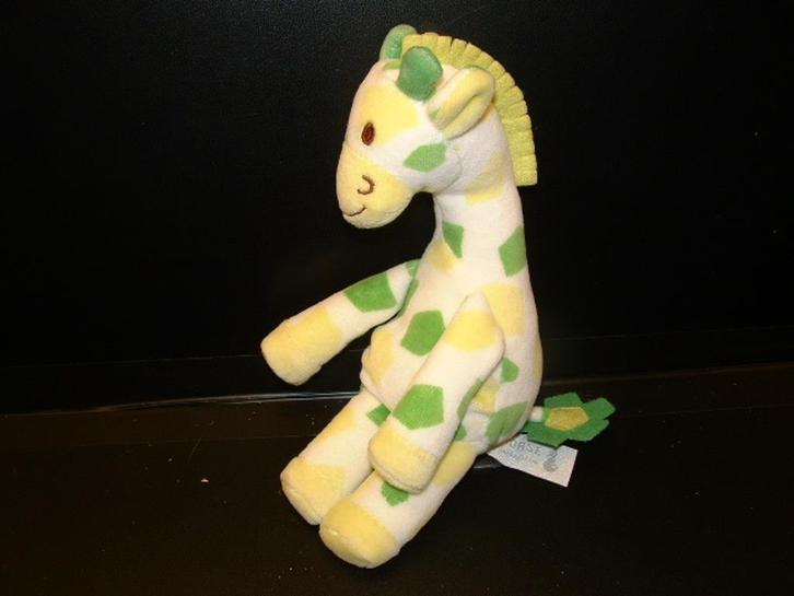 HAPPY HORSE GIRAFFE GREEN GOFFY NR1 VELOURS WIT, Kinderen en Baby's, Speelgoed | Knuffels en Pluche, Nieuw, Overige typen, Verzenden