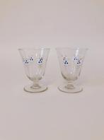 SET VAN 2 VINTAGE WIJNGLAZEN | DRUIVEN, Antiek en Kunst, Antiek | Glas en Kristal, Ophalen of Verzenden
