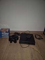 PS4 Slim 500gb + 2 controllers + extra harde schijf + 9 spel, Spelcomputers en Games, Ophalen, Gebruikt, Met 2 controllers, Slim