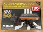 Atari FlashBack Gold 50th anniversary ‼️ 130 retro games ‼️, Spelcomputers en Games, Nieuw, Atari 7800 of Flashback, Met 2 controllers