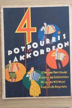 4 Potpourris für Akkordeon, bearbeitet von Ludwig Kletsch, Verzenden, Gebruikt, Overige soorten, Accordeon