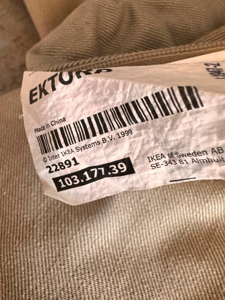 Ektorp 3-zitsbank hoes, Huis en Inrichting, Banken | Bankstellen, Gebruikt, Rechte bank, Driepersoons, 200 tot 250 cm, 75 tot 100 cm