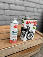 Vintage Mobil & BP Olieblikken, Gebruikt, Gebruiksvoorwerp, ., Ophalen of Verzenden