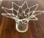 Grote glazen vintage "Kroon"vaas, Ophalen of Verzenden, Overige kleuren, Glas, Minder dan 50 cm