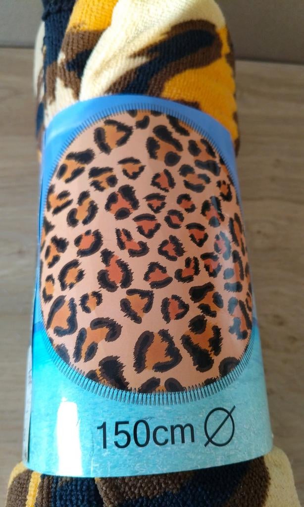 NIEUW*RONDE IBIZA TOWEL*MICROVEZEL HANDDOEK*VAKANTIE, Verzenden, Nieuw, Bruin, Handdoek