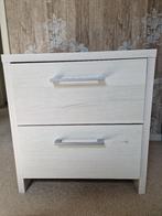 Uitverkoop: Mooie stevig ladekastje, kleur 'white-wash', Ophalen, 1 of 2 laden, 50 tot 100 cm, Zo goed als nieuw