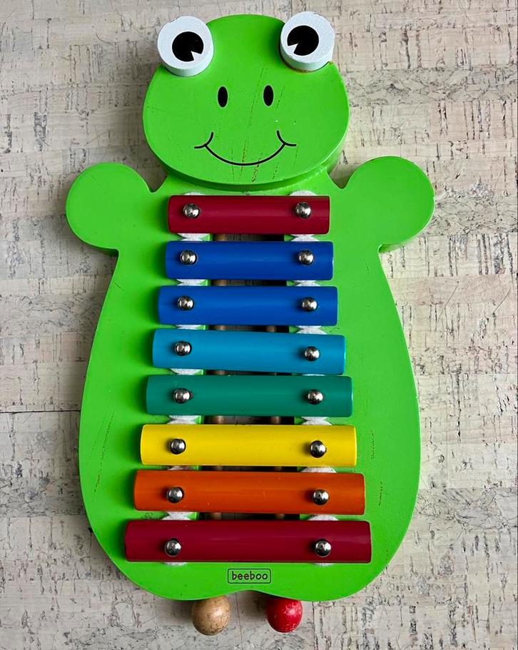 Beeboo Houten Kikker Xylofoon Kinderspeelgoed, Kinderen en Baby's, Speelgoed | Houten speelgoed, Gebruikt, Overige typen, Ophalen of Verzenden