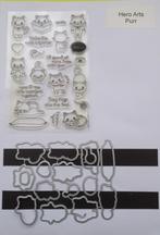 Hero Arts - Purr + snijmallen, Hobby en Vrije tijd, Stempelen, Ophalen of Verzenden, Nieuw, Clearstamp