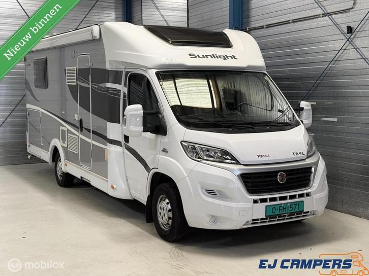 Fiat Sunlight/Carado T69L Queensbed!, Caravans en Kamperen, Campers, Bedrijf, Half-integraal, Sunlight, Diesel, Handgeschakeld