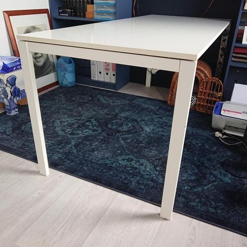 eettafel en 4 stoelen + bankje, Huis en Inrichting, Tafels | Eettafels, Gebruikt, 50 tot 100 cm, 150 tot 200 cm, Vijf personen of meer