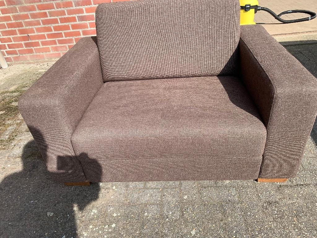 Loveseat Goossens N-Joy Divana Bruin, Ophalen, Gebruikt, Tweepersoons, 75 tot 100 cm