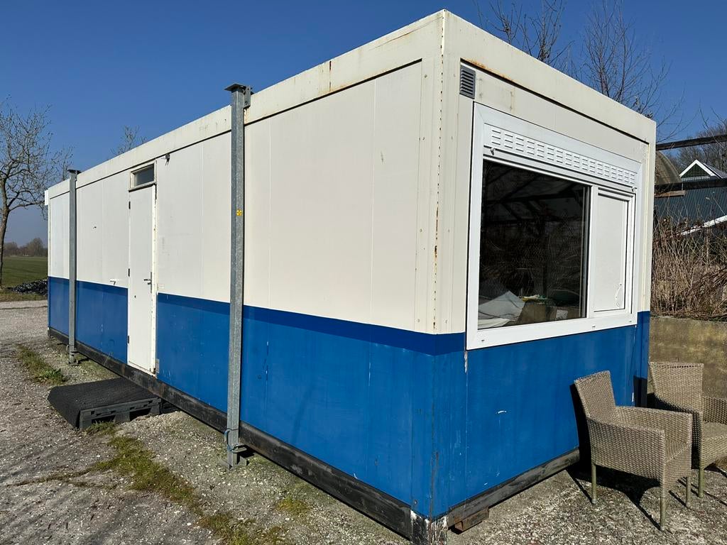 Kantoor unite bouwkeet schaftkeet, Doe-het-zelf en Verbouw, Bouwketen en Schaftketen, Ophalen, Gebruikt