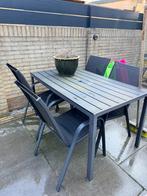 Tuinset tafel met 4 stoelen, Tuin en Terras, Tuinsets en Loungesets, Ophalen, 4 zitplaatsen, Gebruikt, Eettafel