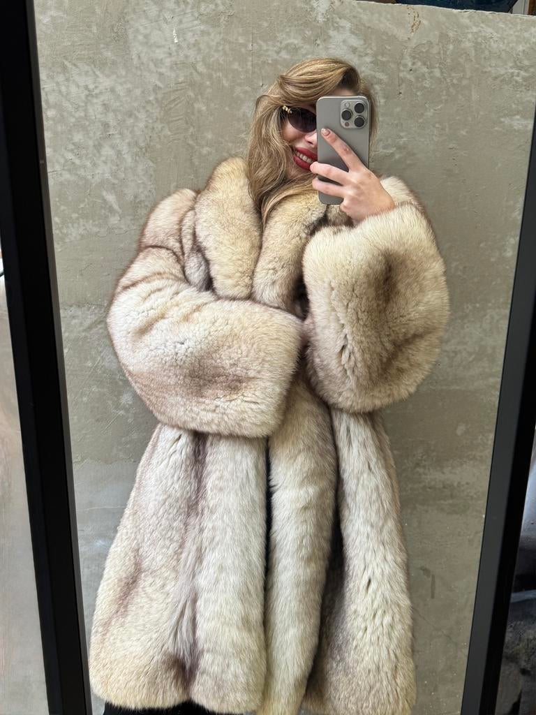 Groenlandse Bontjas Vintage, Ophalen of Verzenden, Gedragen, Maat 42/44 (L), Overige kleuren