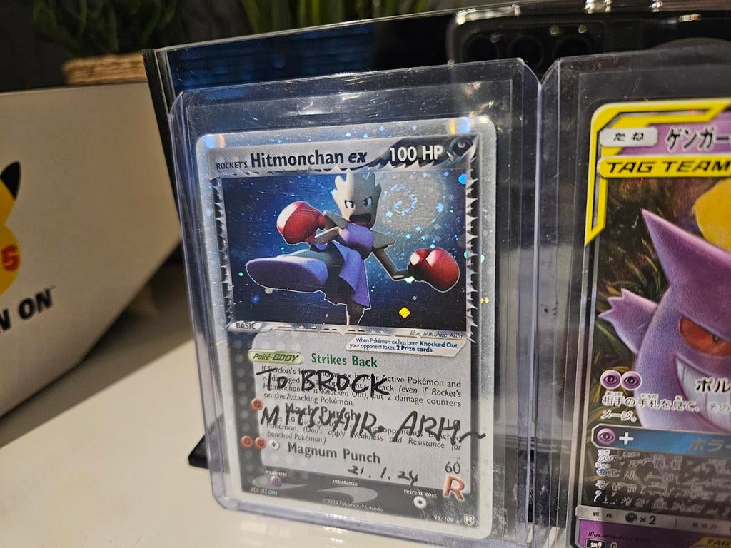 Hitmonchan ex Arita signed, Ophalen of Verzenden, Gebruikt, Losse kaart, Foil